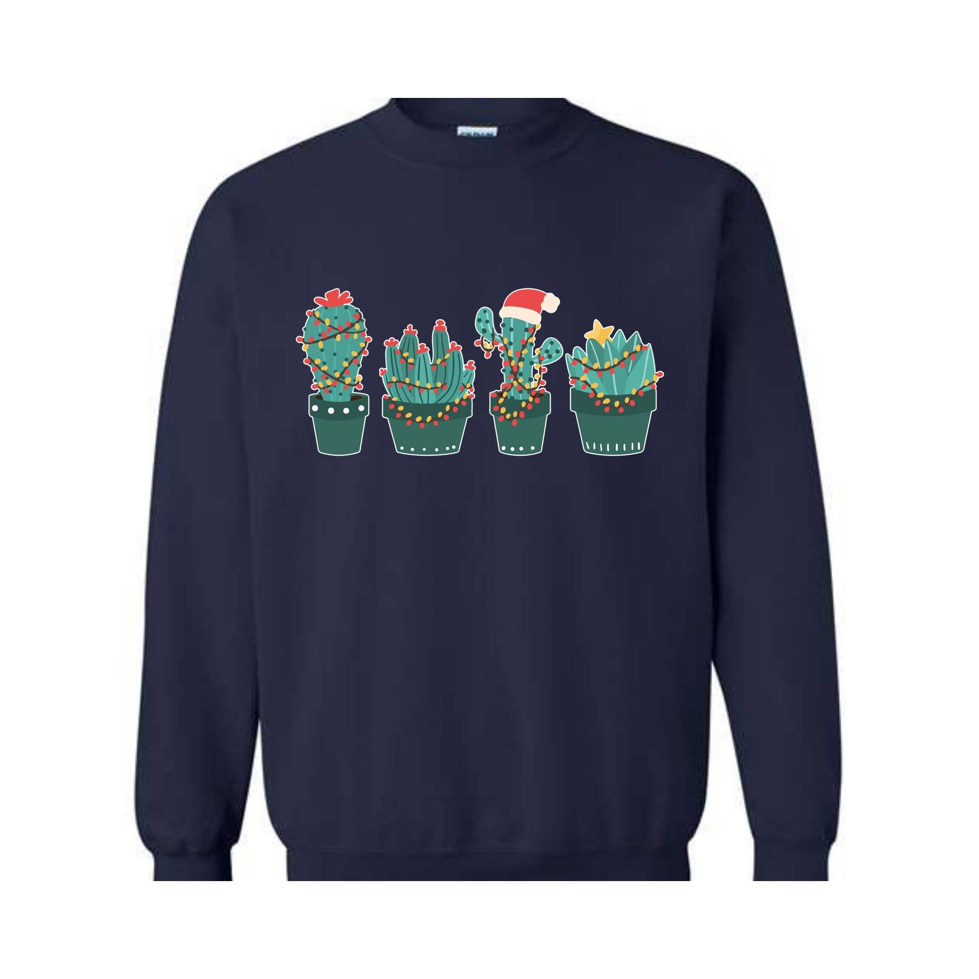 Christmas Cactus Sweatshirt, Cactus Lover Sweatshirt, SOuthern Christmas Sweatshirt, Plant Lover Gifts