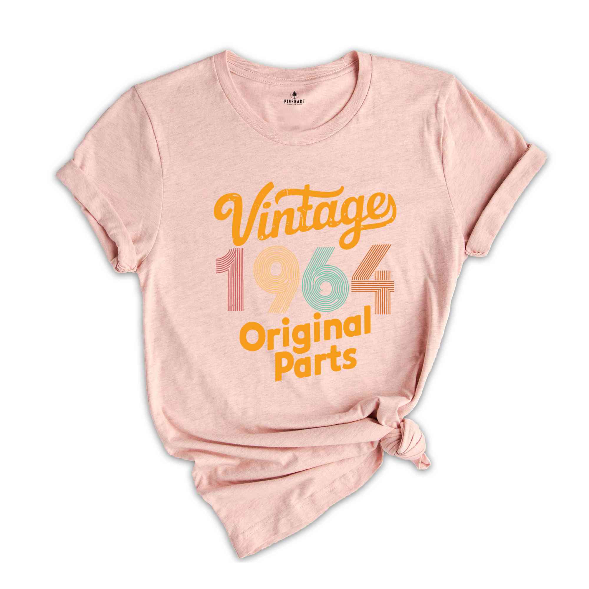 Vintage 1964 Original Parts Shirt, Birthday T Shirt, 1964 Shirt, 60th Birthday Shirt, 60s Retro Shirt