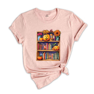 Halloween Library Shirt, Halloween Bookish Shirt, Halloween Bookshelf Shirt, Book Lover Halloween Shirt, Retro halloween Shirt, Book Shirt