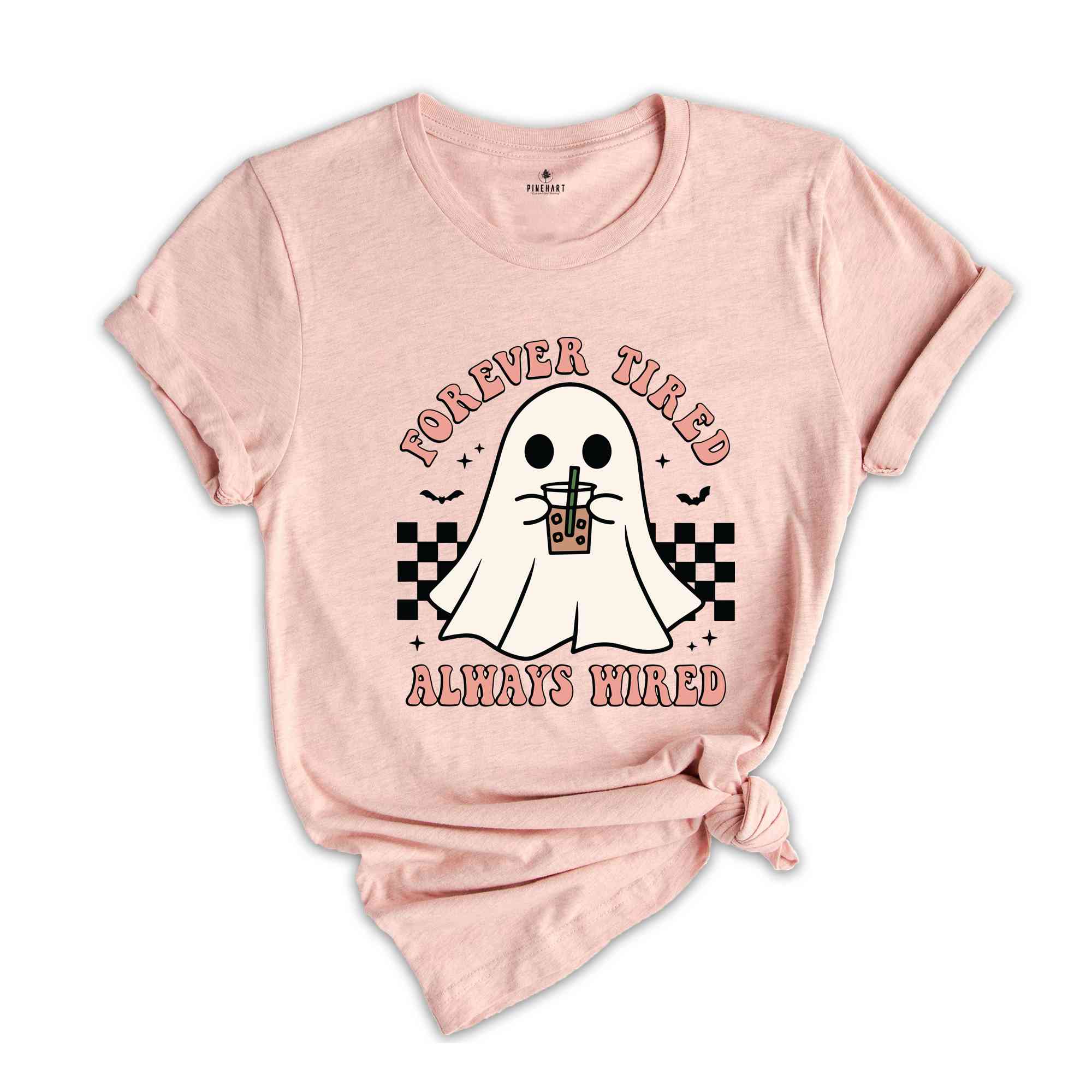 Forever Tired Always Wired Shirt, Cute Boo Shirt, Happy Halloween Shirt, Halloween Shirt, Halloween Costume Shirt, Boo Crew Shirt