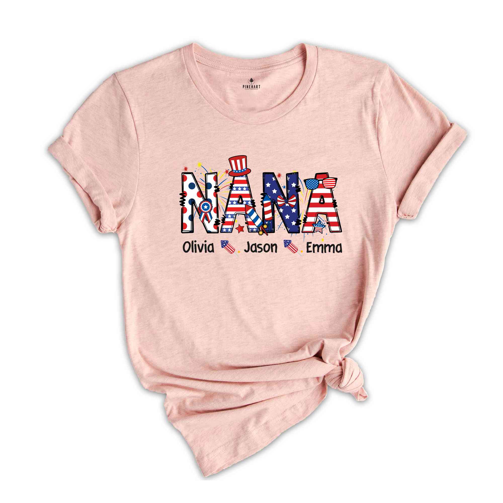 Custom Nana Shirt, Independence Day Shirt, Custom 4th Of July Shirt, Republican Shirt, Custom Names, Gift For Nana, Personalized Nana Shirt