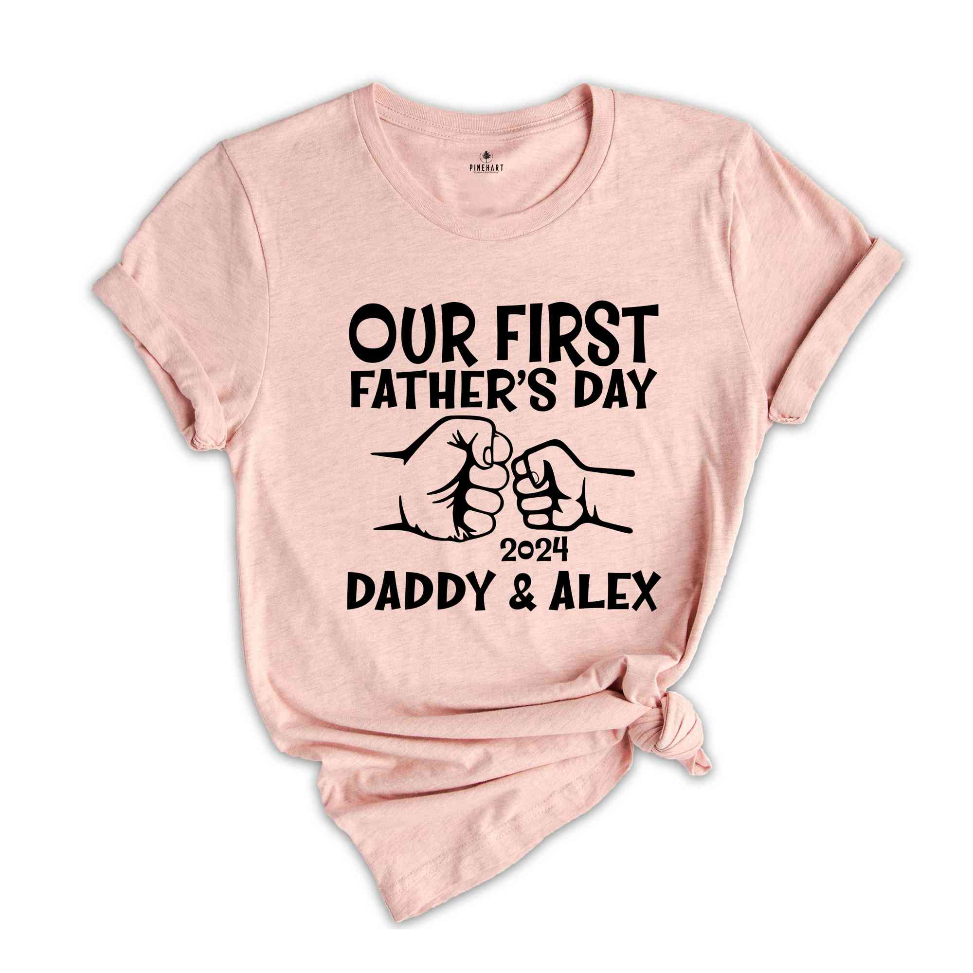 Personalized Dad And Baby Shirt, Our First Father's Day, Father's Day Shirt, Custom Father's Day Matching Shirt, Father's Day Gift