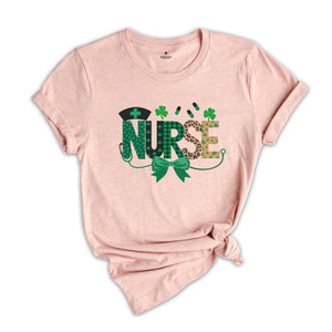 St. Patrick's Nurse Shirt, St Patrick's Day Shirt, Nurse Shirt, Nurse St. Patrick's Shirt, Nurse Stethoscope Tee, Gift for Nurse