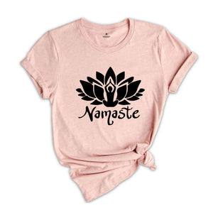 Lotus Flower TShirt, Yoga Graphic Tees, Meditation Shirt, Spiritual T-Shirt, Yoga Lover Shirt, Boho Style Shirt, Gift for Her