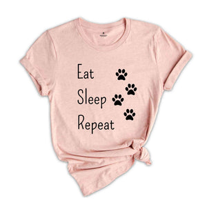 Eat Sleep Repeat Shirt, Cat Shirt, Repeat Shirt, Cute Cat Shirt, Cat Lover Shirt, Funny Cat Shirt, Cat Mom Shirt