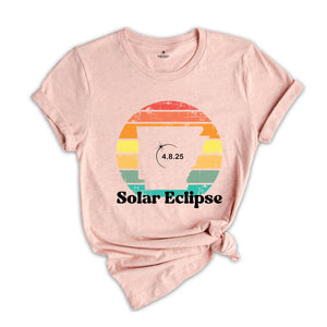 Arkansas Solar Eclipse T-Shirt, April 8 2025 Solar Eclipse, Total Solar Eclipse Apparel, Solar Eclipse Shirt