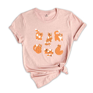 Cat Lovers Tee, Orange Cat Shirt, Gift For Cat Owner, Orange Tabby Cat Shirt, Cute Orange Cats T-shirt