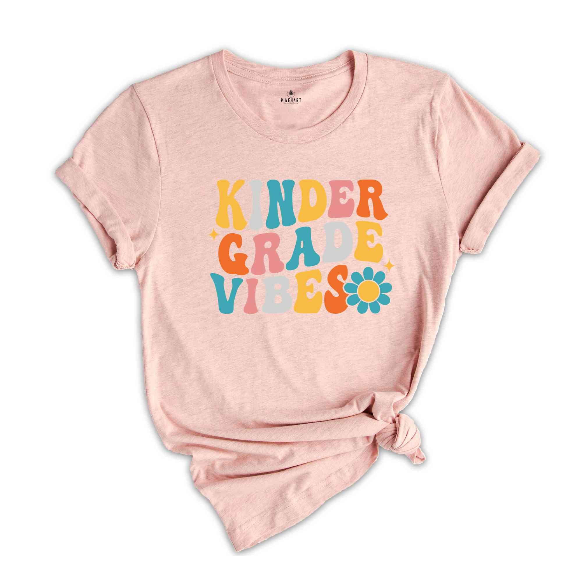 Kindergarten Vibes Shirt, Back To School Shirt, Cute Back To School Shirt, Elementary School, Teacher Student Back To School Gift