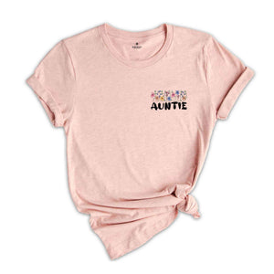 Auntie Shirt, Floral Auntie Shirt, Wildflowers Auntie Shirt, Retro Auntie Shirt, Floral New Aunt Shirt, Mother's Day Gift, Aunt Shirt