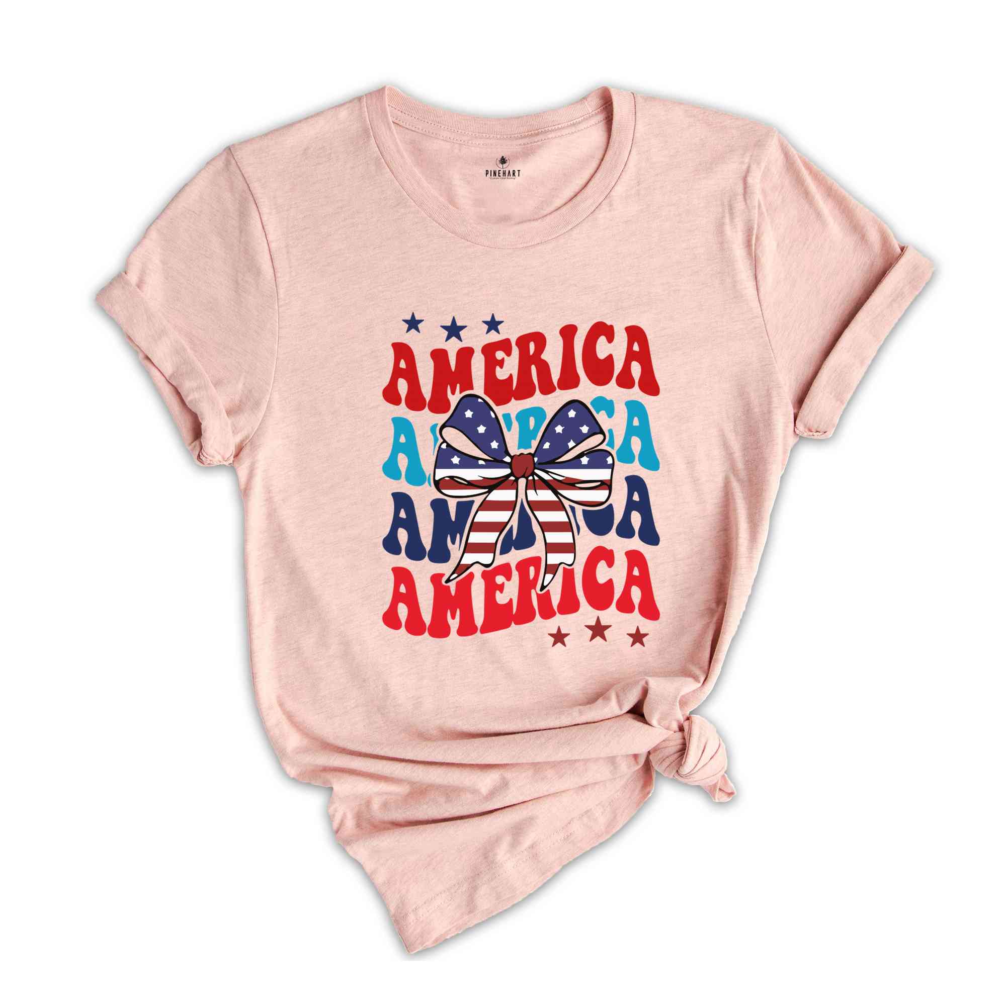 Coquette 4th of July Shirt, American Flag Shirt, USA Shirt, Retro 4th of July Tee, Vintage American Shirt