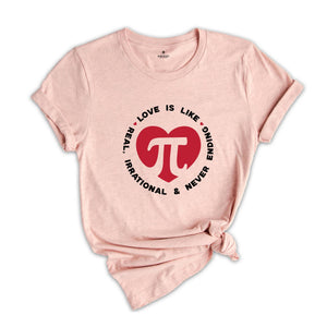 Pi Symbol Heart Shirt, Pi Symbol Math Teacher T-Shirt, Math Funny Tee, Funny Pi Day Shirts For Women, Math Lover Gift Shirts, School Shirt