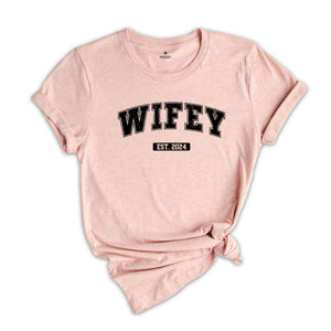 Matching Hubby And Wifey College Shirt, Wedding Gift For Couples, Matching Couple Shirt, Wifey Hubby Shirt, Wifey Hubby Matching Shirt