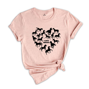 Horse Owner Shirt, Horse Heart Shirt, Horse Lover Tee, Horses T-Shirt, Horse Lover Gift, Horse Shirt, Equestrian Tee, Horse Girl Tshirt