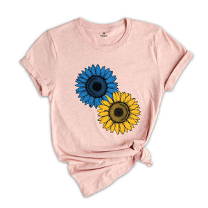 Sunflower Ukraine, Proud Ukrainian T-Shirt, Pray for Ukraine Tee, No War Ukraine, Ukraine Military Shirt