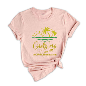 Custom Girls Trip 2024 Shirt,Girls Trip Shirts,Girls Vacation Shirt, Summer Shirt, Summer Vacation Shirt, Beach Shirt