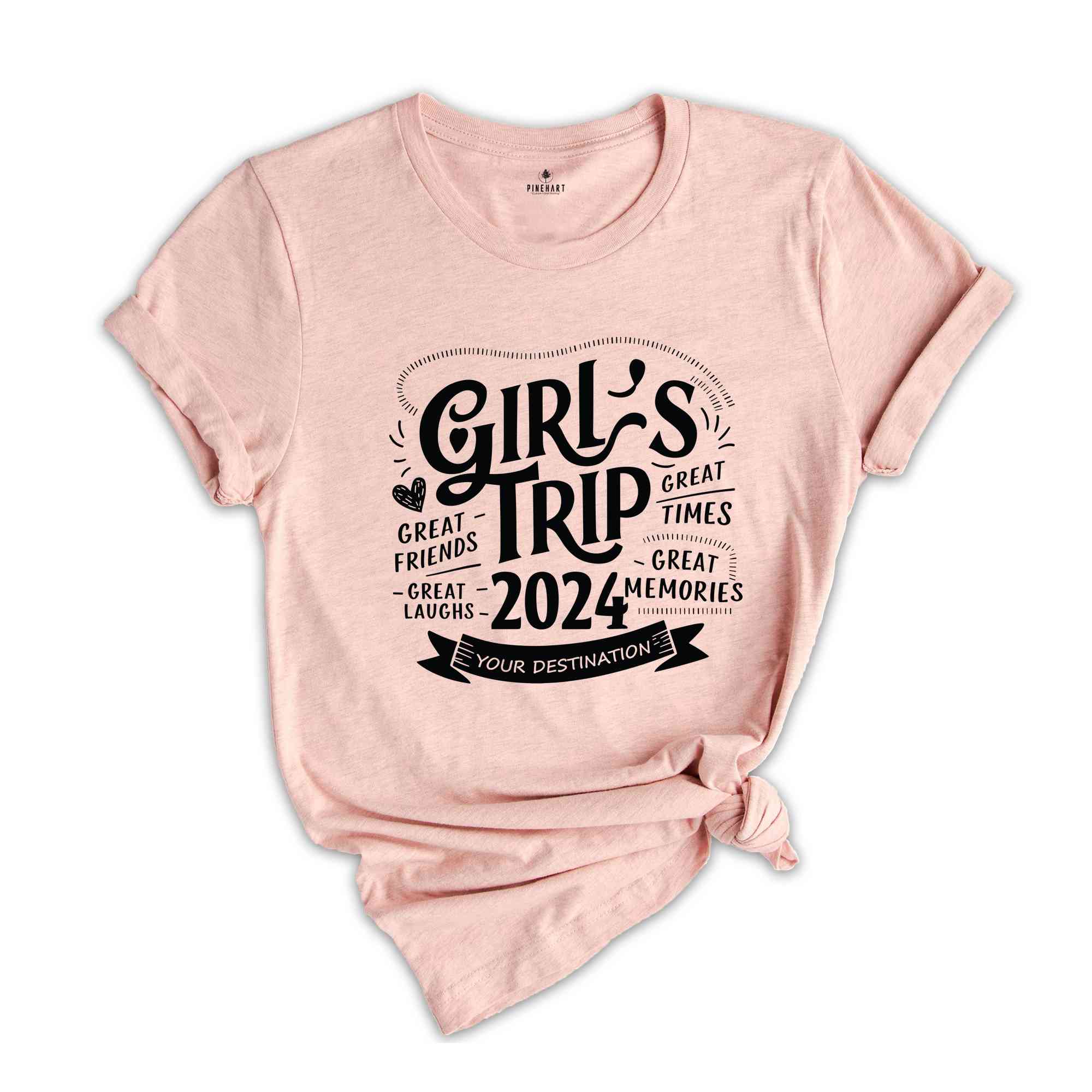 Custom Girls Trip 2024 Shirt, Girls Trip Shirt, Girls Vacation Tee, Girls Weekend Trip Shirt, Besties Trip