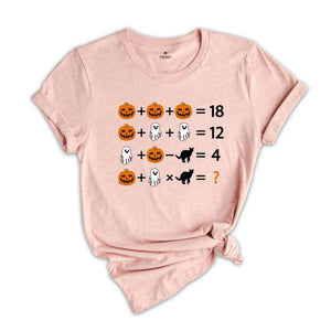 Halloween Theme Math Problem Shirt, Math Teacher Shirt, Math Teacher Halloween Shirt, Halloween Teacher, Quiz Math Teacher pumpkin T-Shirt