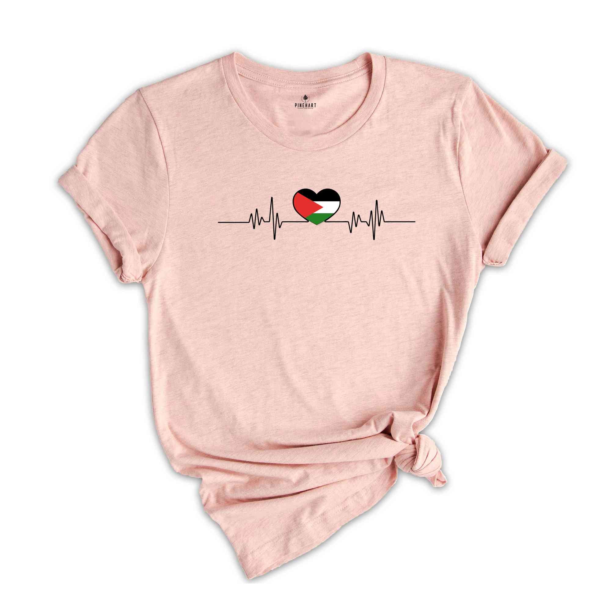 Free Palestine Shirt, Palestine Tee, Support Palestine, Equality Shirt, Palestine Heart Rate Tee, Save Palestine, Save Gaza, Palestine Flag