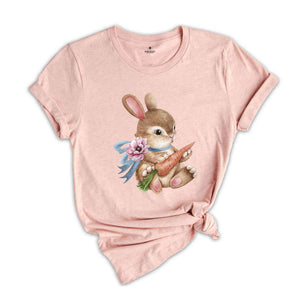 Baby Bunny Easter Carrot Shirt, Cute Bunny T-Shirt, Rabbit Shirt, Rabbit Lover Gift, Cute Easter Tee, Bunny Lover Gift