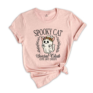 Spooky Cat Social Club Cute But Creepy Shirt, Halloween Cat Shirt, Retro Cat Shirt, Retro Halloween Shirt, Cat Social Club Shirt