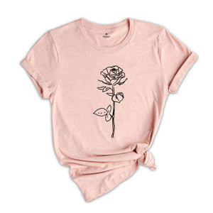 Rose Flower Shirt, June Flower Shirt, June Birthday Shirt, Birthday Shirt, Birth Month Flower Shirt, Flower Shirt