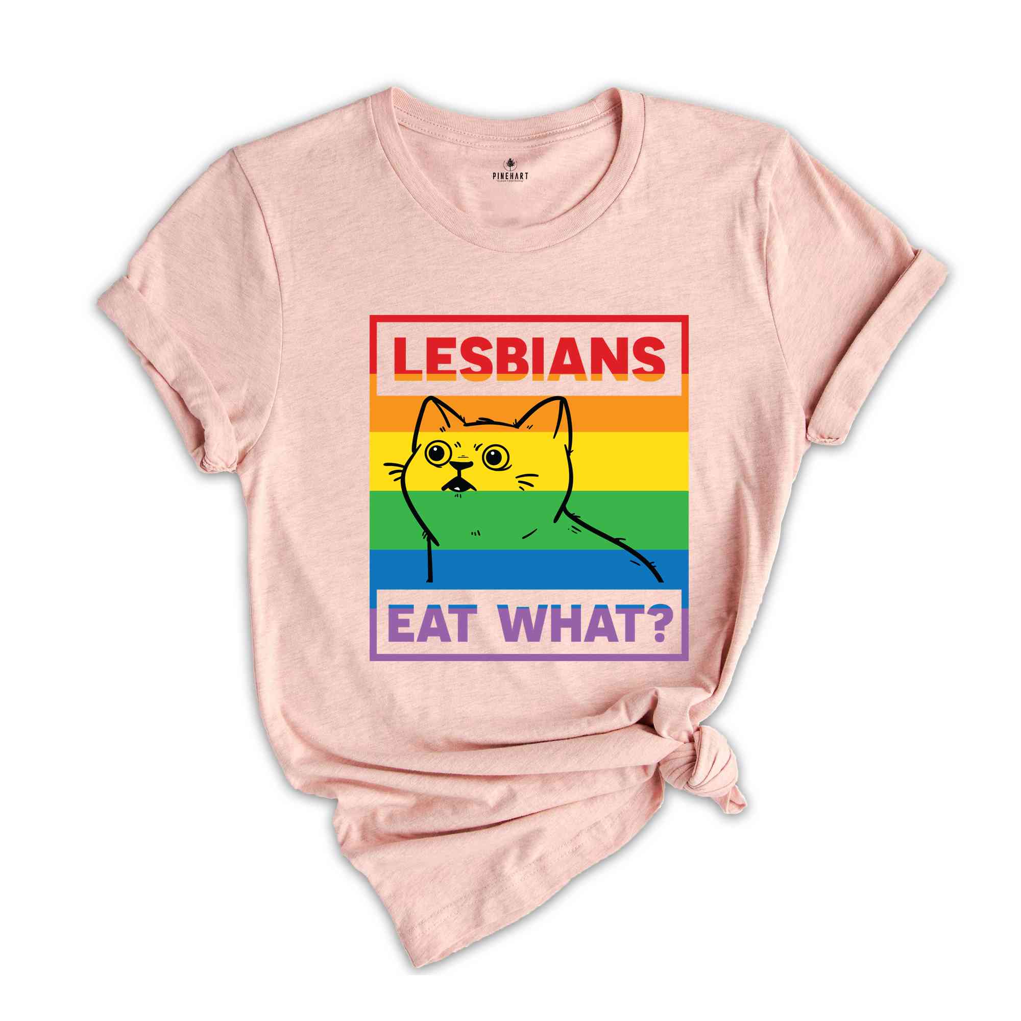 Lesbians Eat What Shirt, Lesbian Shirt, LGBT Cat Shirt, Queer Shirt, Rainbow Shirt, Gay Shirt Pride Month Shirt, LGBTQ Pride Shirt