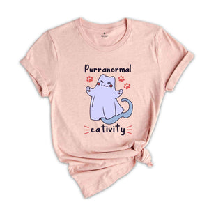 Purranormal Cativity Shirt, Spooky Season Shirt, Cute Cat Shirt, Cat Lover Halloween Gift, Halloween Shirt, Cat Shirt, Cat Mom Shirt