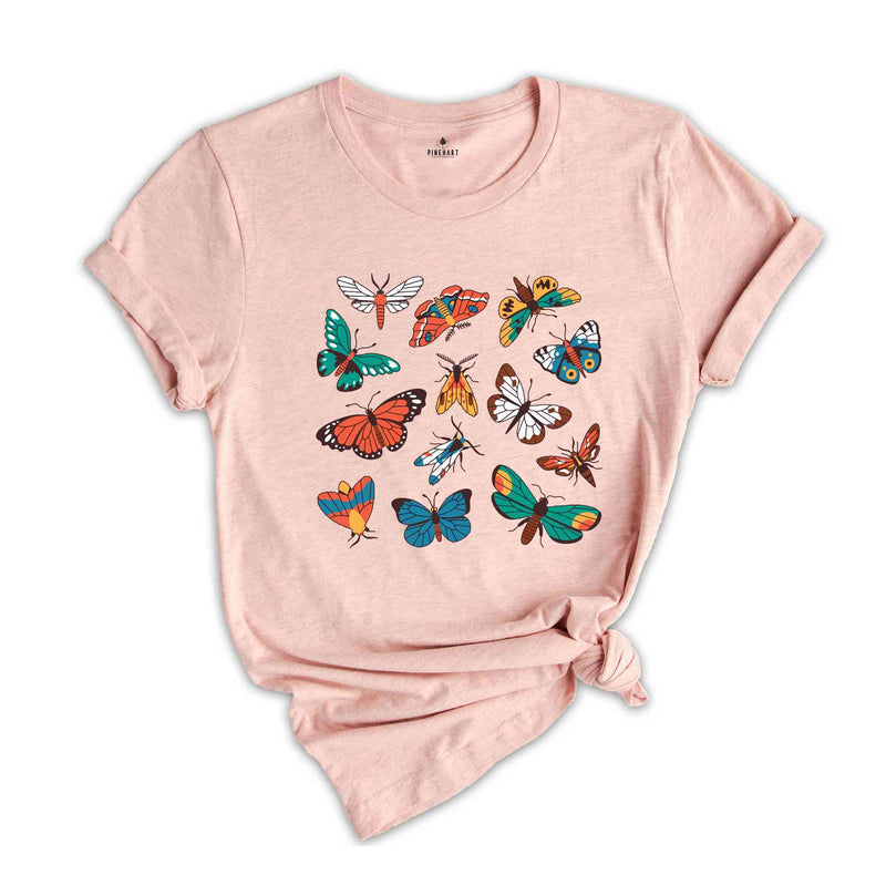 Vintage Butterflies Shirt, Retro Butterfly Shirt, Mothers Day Gift Shirt, Nature Lover Gift, Boho Shirt