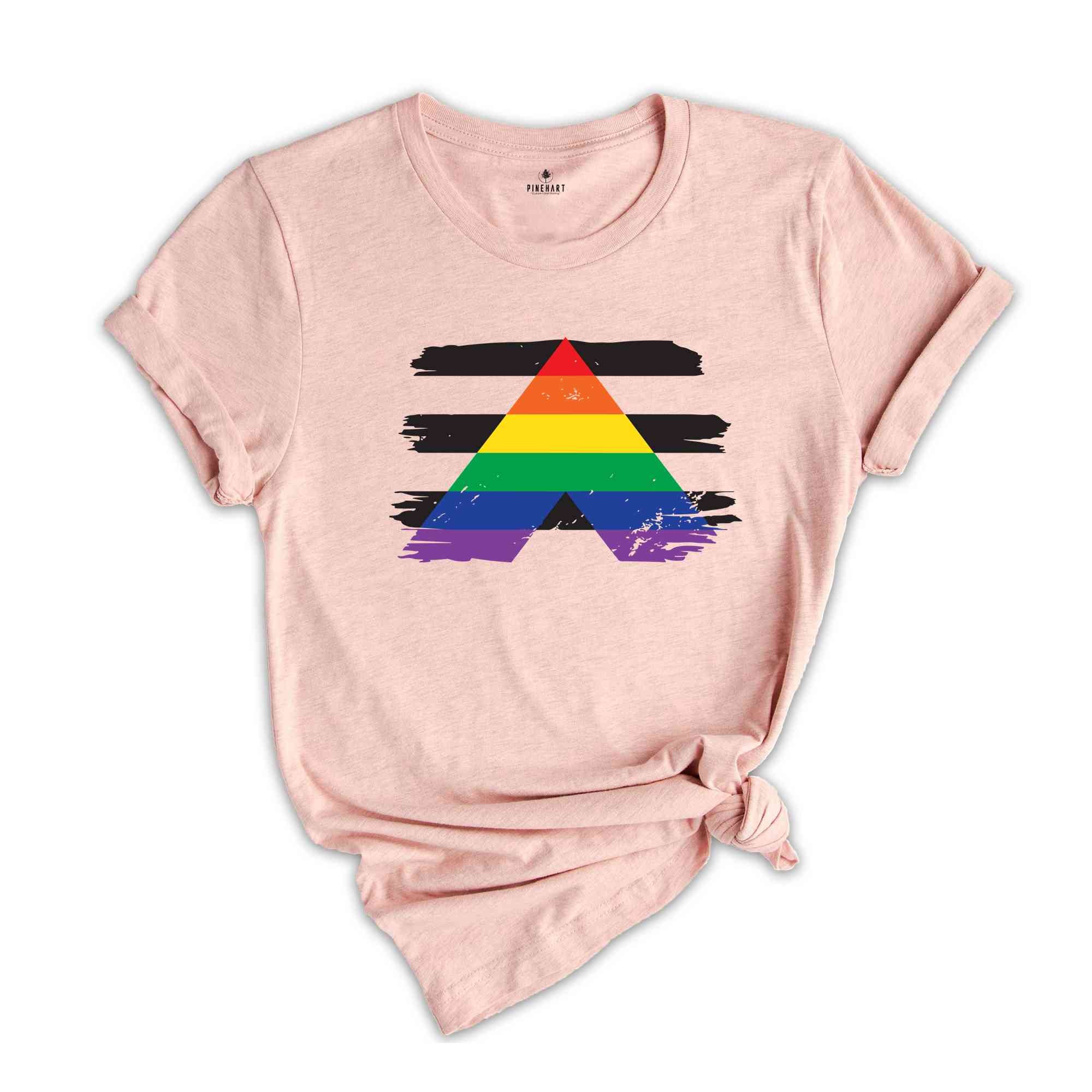 Straight Ally Flag Shirt, Ally Shirt, LGBTQ Ally Shirt, Rainbow Tee, Rainbow Lgbt Shirt, Gay Pride Shirt, LGBTQ Shirt, Rainbow Pride Shirt