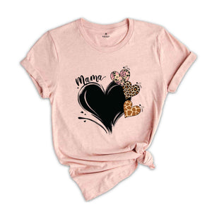 Custom Mother's Day Heart With Kids Name T-Shirt, Happy Mother's Day Tee, Customized Heart Shirt, Gift For Grandma