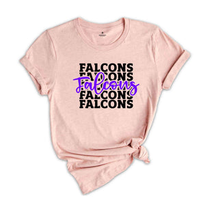 Team Mascot Shirt, Falcons Team Shirt, Falcons Team Spirit Shirt, Falcons Fan Shirt, Falcons School Shirt, Falcons School Spirit