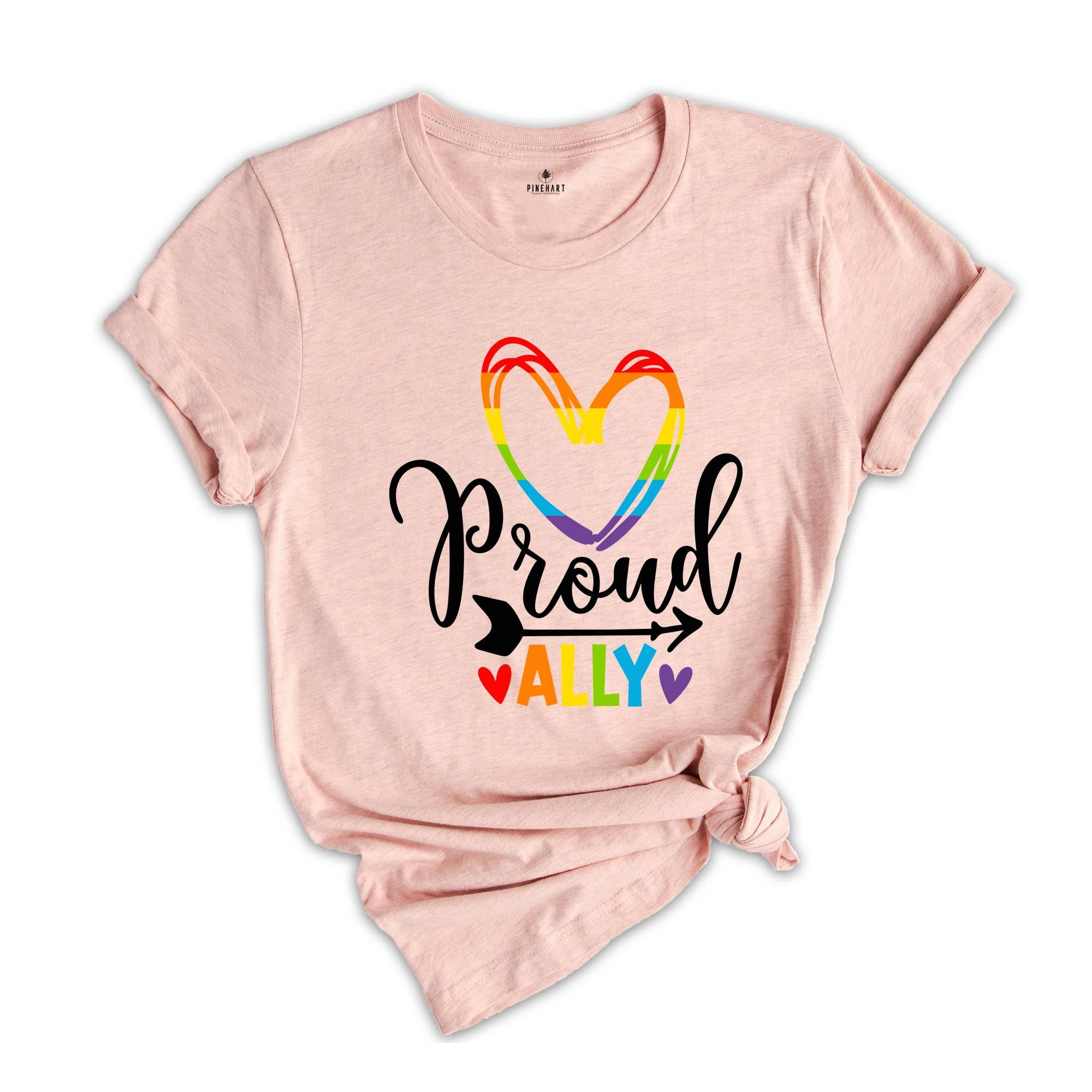 Proud Ally Shirt, Pride Shirt, LGBT Pride Shirt, Support LGBTQ Tee, Ally Shirt, Shirt for Gay, Lesbian Shirt, LGBT Shirt