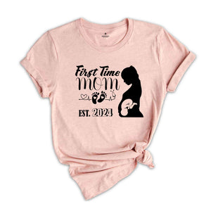 First Time Mom Est 2024 Shirt, New Mom Mother's Day Gift, Pregnancy Reveal Shirt, Baby Shower Gift, Expecting Mom Tee