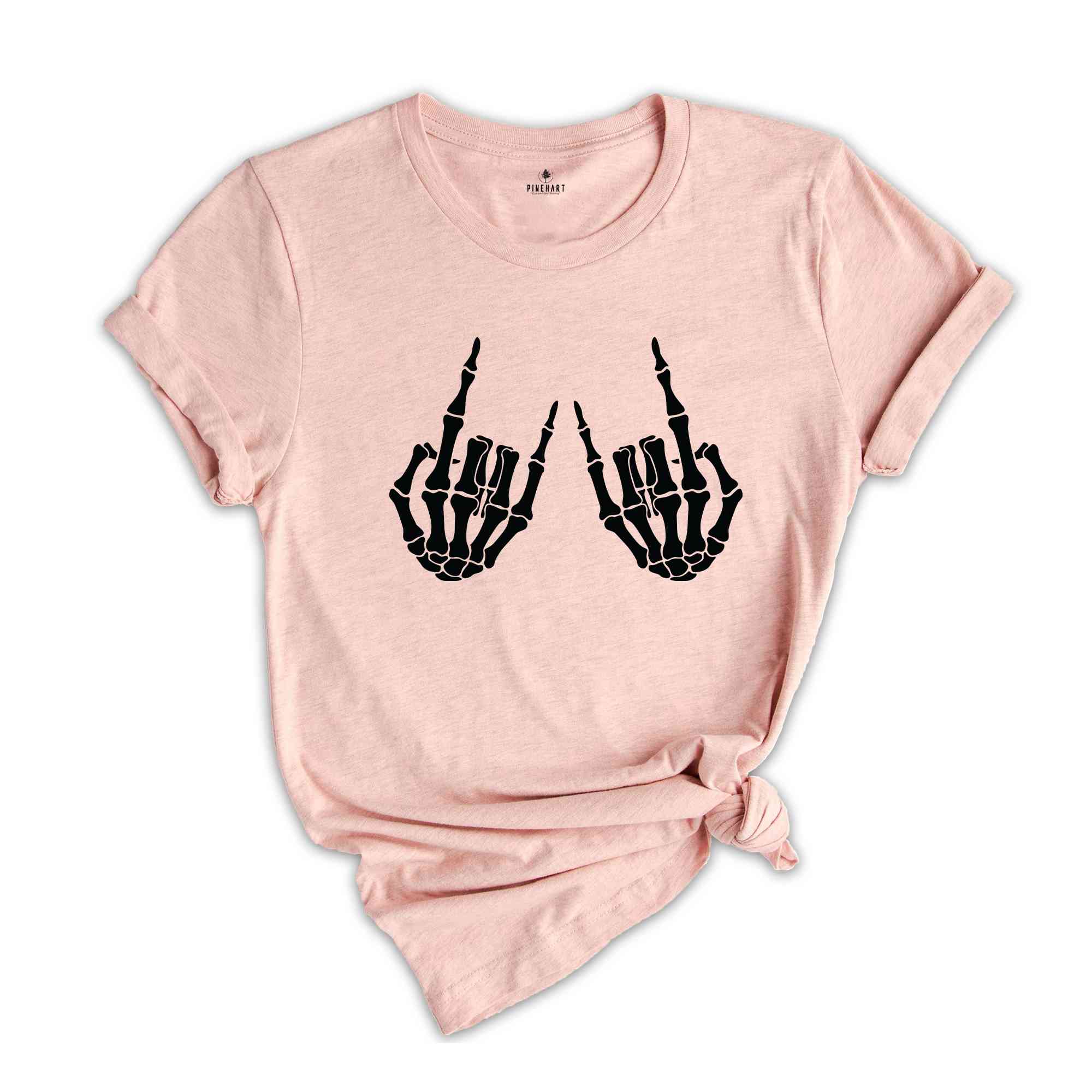 Skeleton Hand Shirt, Skeleton Shirt, Horror Gift, Skeleton Rock Shirt, Rock and Roll Shirt, Halloween Shirt, Rock Halloween Shirt