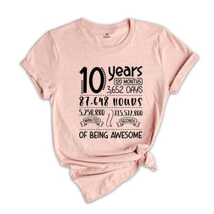 Ten Birthday Shirt, 10th Birthday Shirt, Tenth Birthday, Birthday Shirt, 10th Birthday, Tenth Birthday T-Shirt, Birthday Party Tee