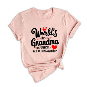 World's Best Grandma Shirt, According to My Grandkids T-Shirt, Mother's Day Gift for Grandma Tee, Gift For Grandma