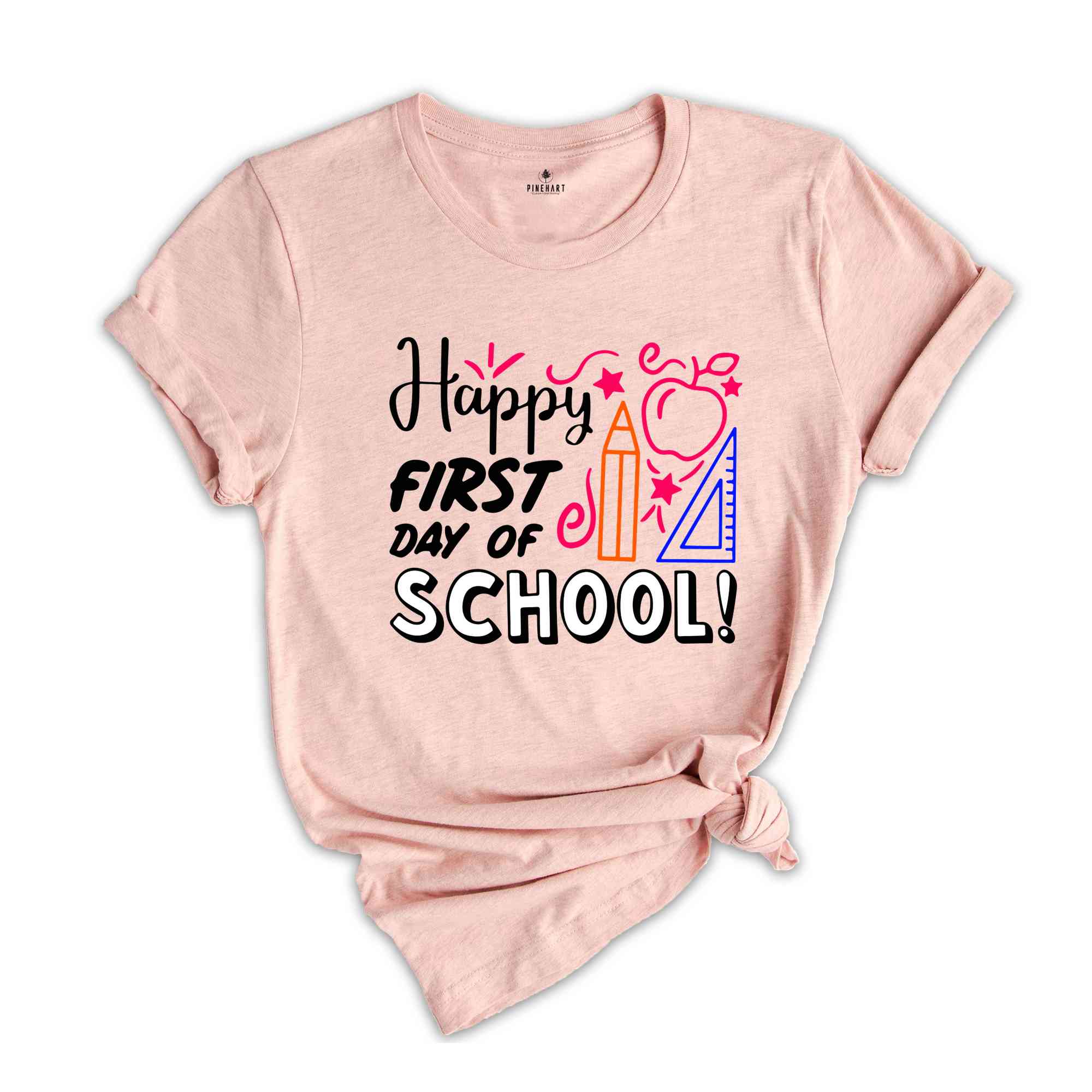 Happy First Day of School Teacher Shirt, Back to School Shirt for Teachers, Teacher Shirt Back to School Shirt Teacher Gift