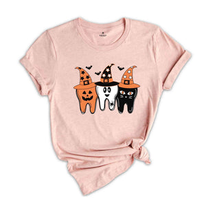 Dentist Halloween Shirt, Witch Tooth Shirt, Ghost Teeth Shirt, Pumpkin Teeth Shirt, Spooky Dental Shirt, Halloween Costume