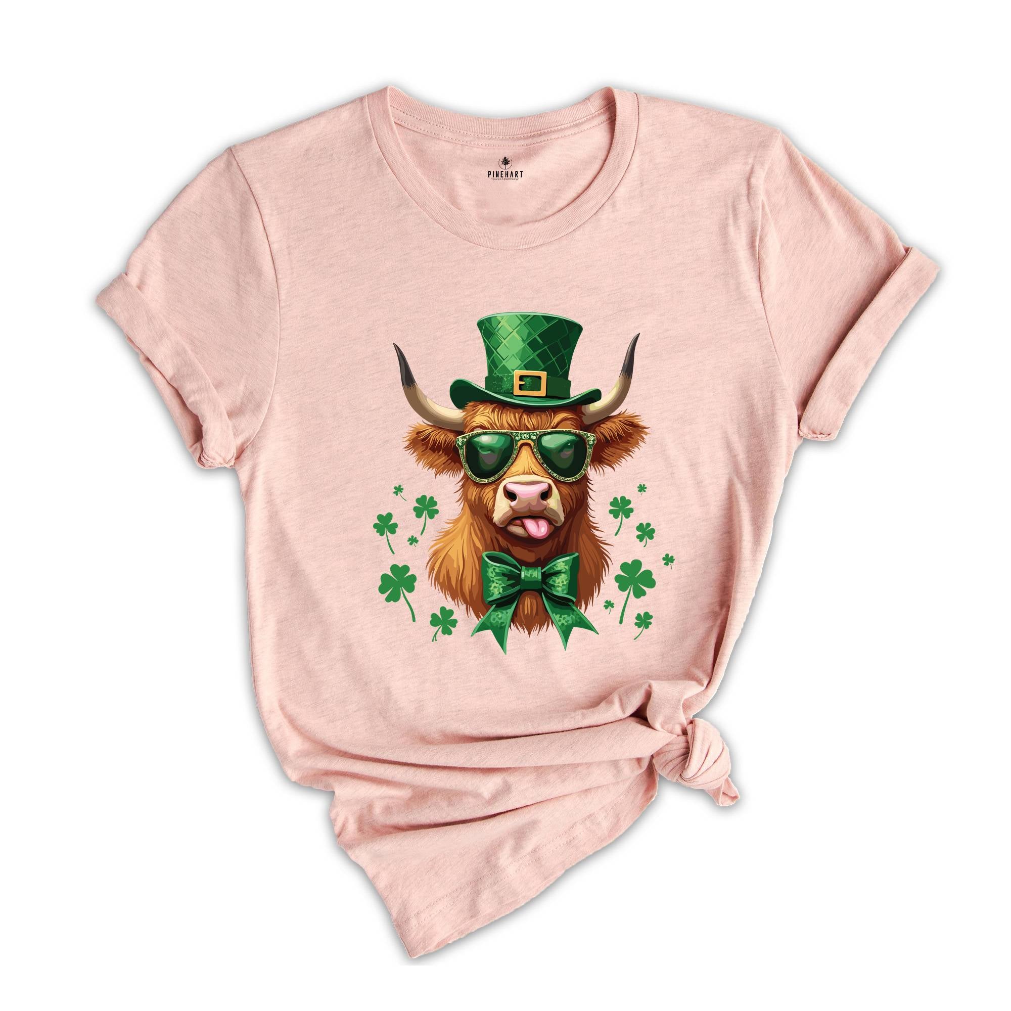 St. Patrick's Day Highland Cow Shirt, Retro St Patricks Day Shirt, Coquette St Patty's Day Shirt, Lucky Shirt, St Patricks Shirt, Irish Tee