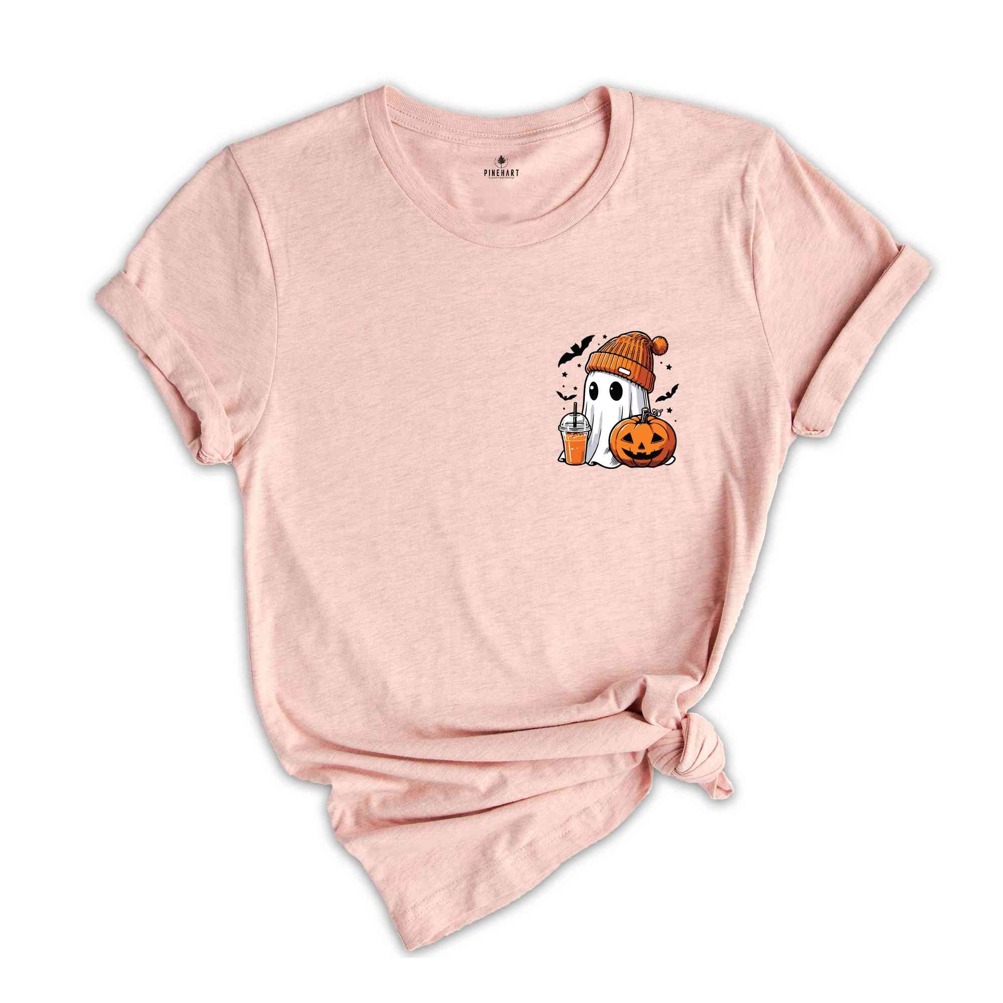 Cute Ghost Halloween Shirt, Pumpkin Spice Shirt, Coffee Shirt, Spooky Season Shirt, Halloween Shirt, Pumpkin Spice Shirt, Ghost Shirt