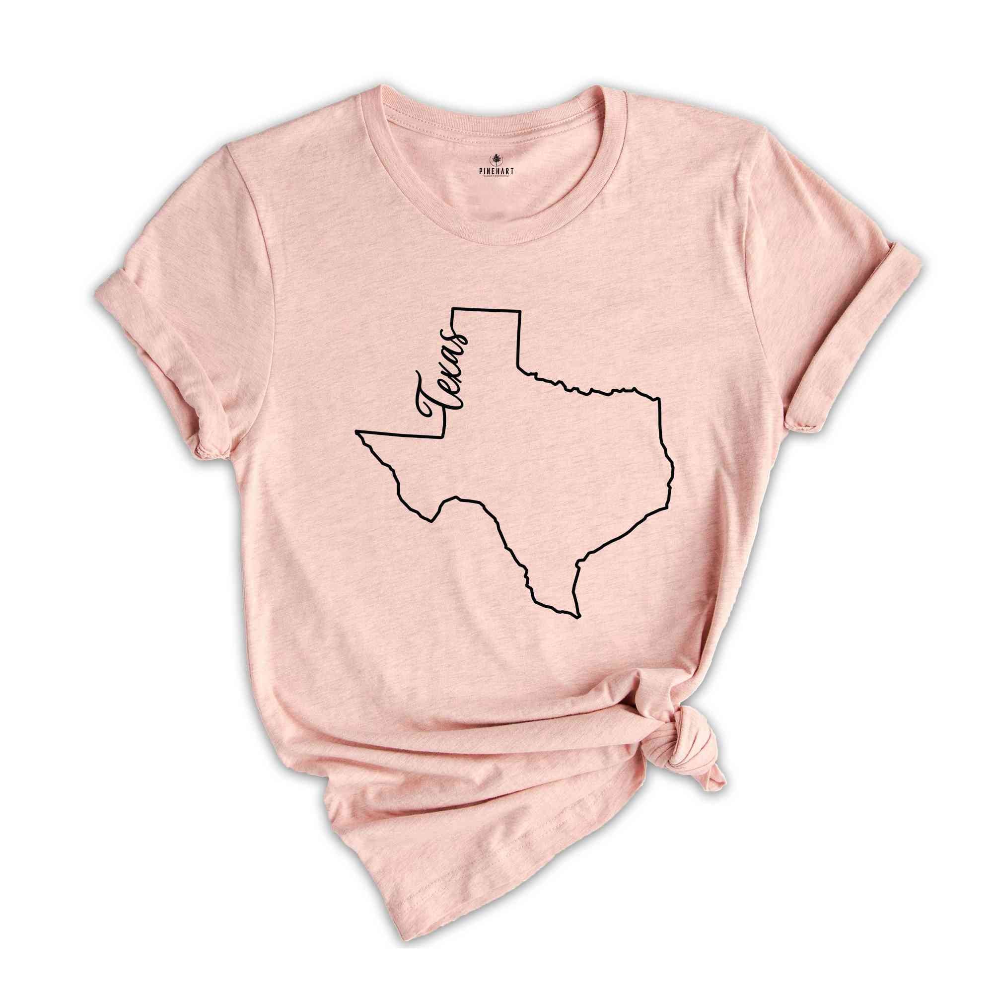 Texas State Shirt, The USA State Shirt, Texas USA Shirt, Texas Map Outline Shirt, US Outline Shirt, United States Shirt