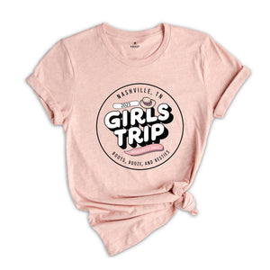 Personalized Girls Trip T-Shirt, Custom Bachelorette Party Shirts, Girls Trip Tees, Country Music Tees