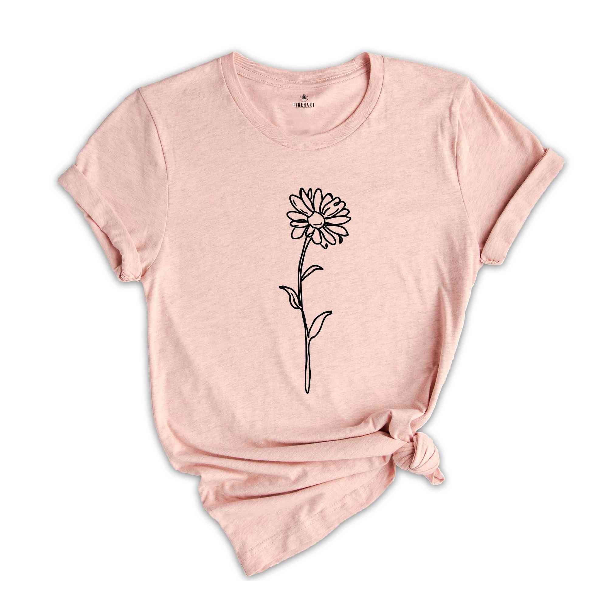 Daisy Flower Shirt, April Flower Shirt, April Birthday Shirt, Birthday Shirt, Birth Month Flower Shirt, Flower Shirt