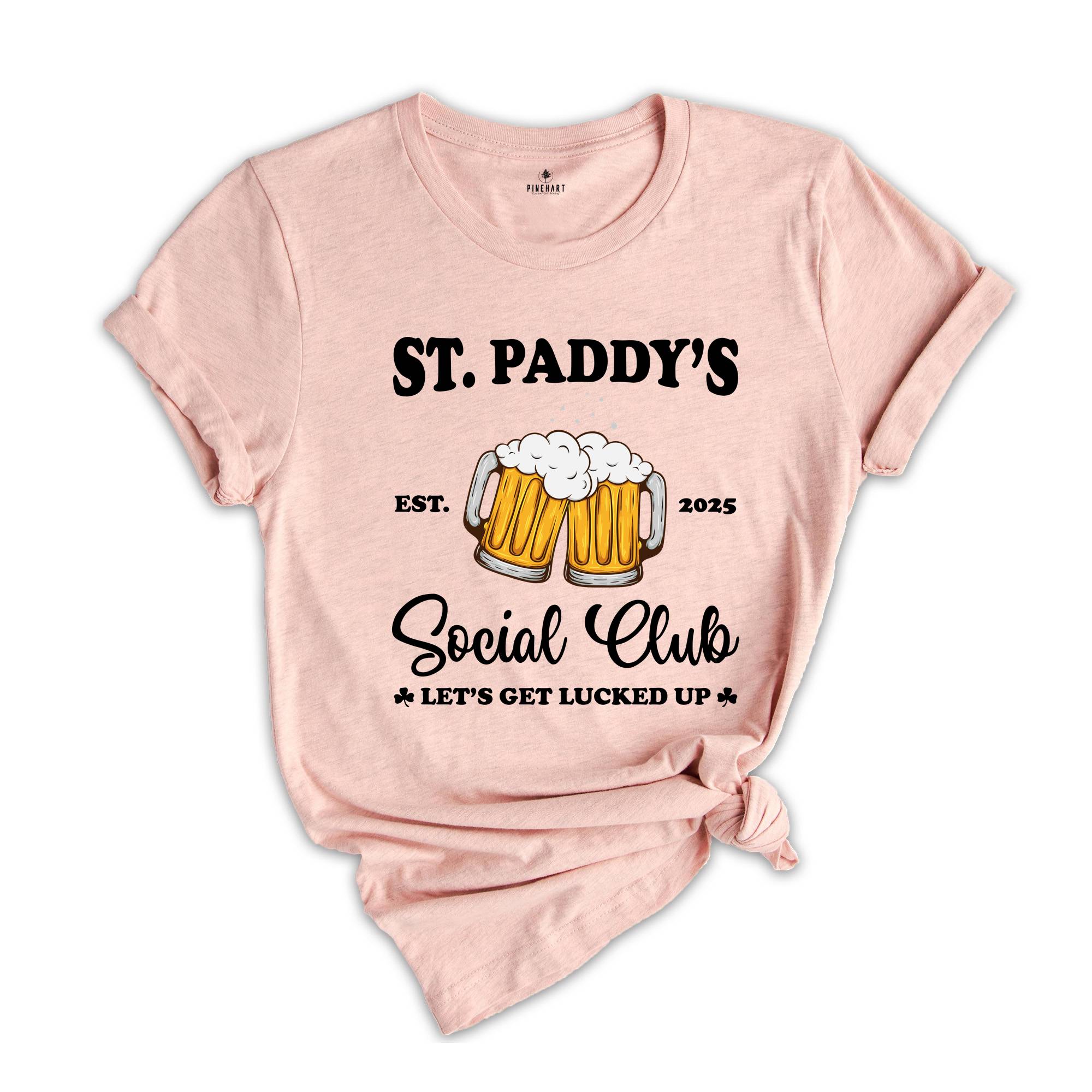 St Paddys Social Club Shirt, Saint Patrick's Day, Drinking Shirt, Shamrock Shirt, Irish Shirt, Beer Lover Shirt, Bartender Shirt