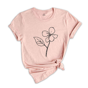 Violet Flower Shirt, February Flower Shirt, February Birthday Shirt, Birthday Shirt, Birth Month Flower Shirt, Flower Shirt