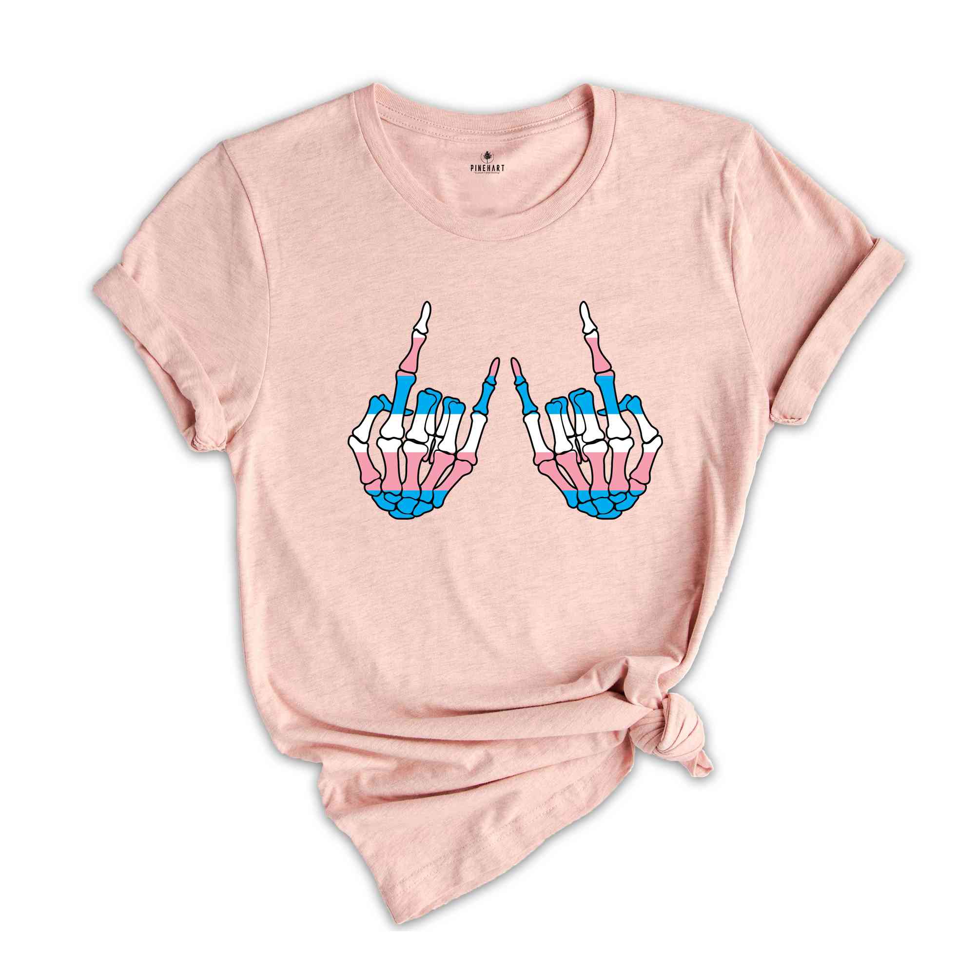 Skeleton Rock Hands Shirt, Trans Pride Shirt, Trans Flag Shirt, Support Trans Kids, LGBTQ Pride Shirt, Pride Ally Shirt, Trans Shirt