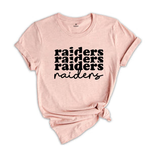 Raiders Written Team Mascot Shirt, Raiders Team Shirt, Raiders Team Spirit Shirt, Raiders Fan Tee, Raiders School Spirit