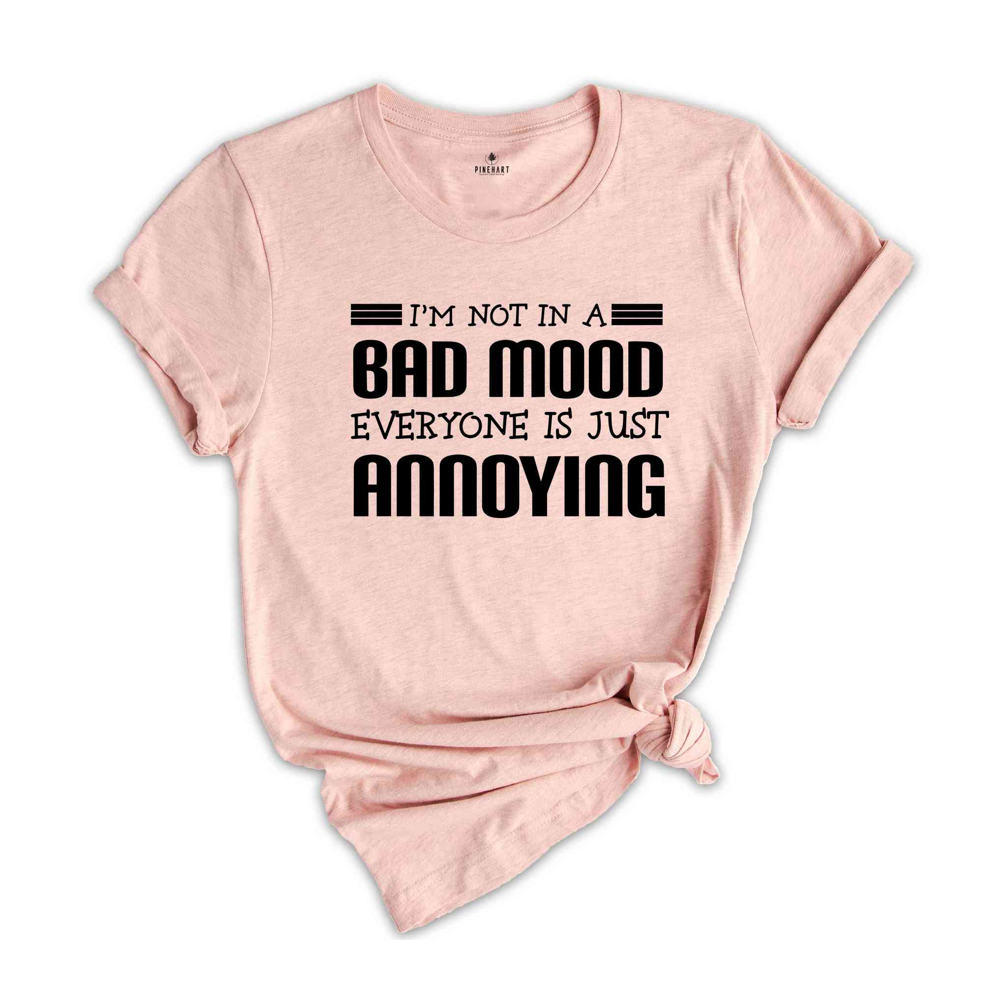 I'm Not In A Bad Mood Everyone Is Just Annoying Shirt, I Don't Like People T-Shirt, I Hate Socialization Tee, I Am An Aloner Tee