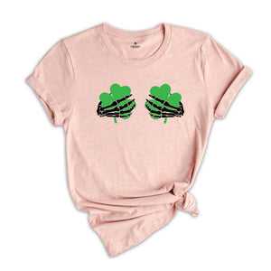 Shamrock Hand Skeleton Shirt, Skeleton St Patricks Day Shirt, Funny St Patricks Shirt, St Patricks Day Gift, St Pattys Day