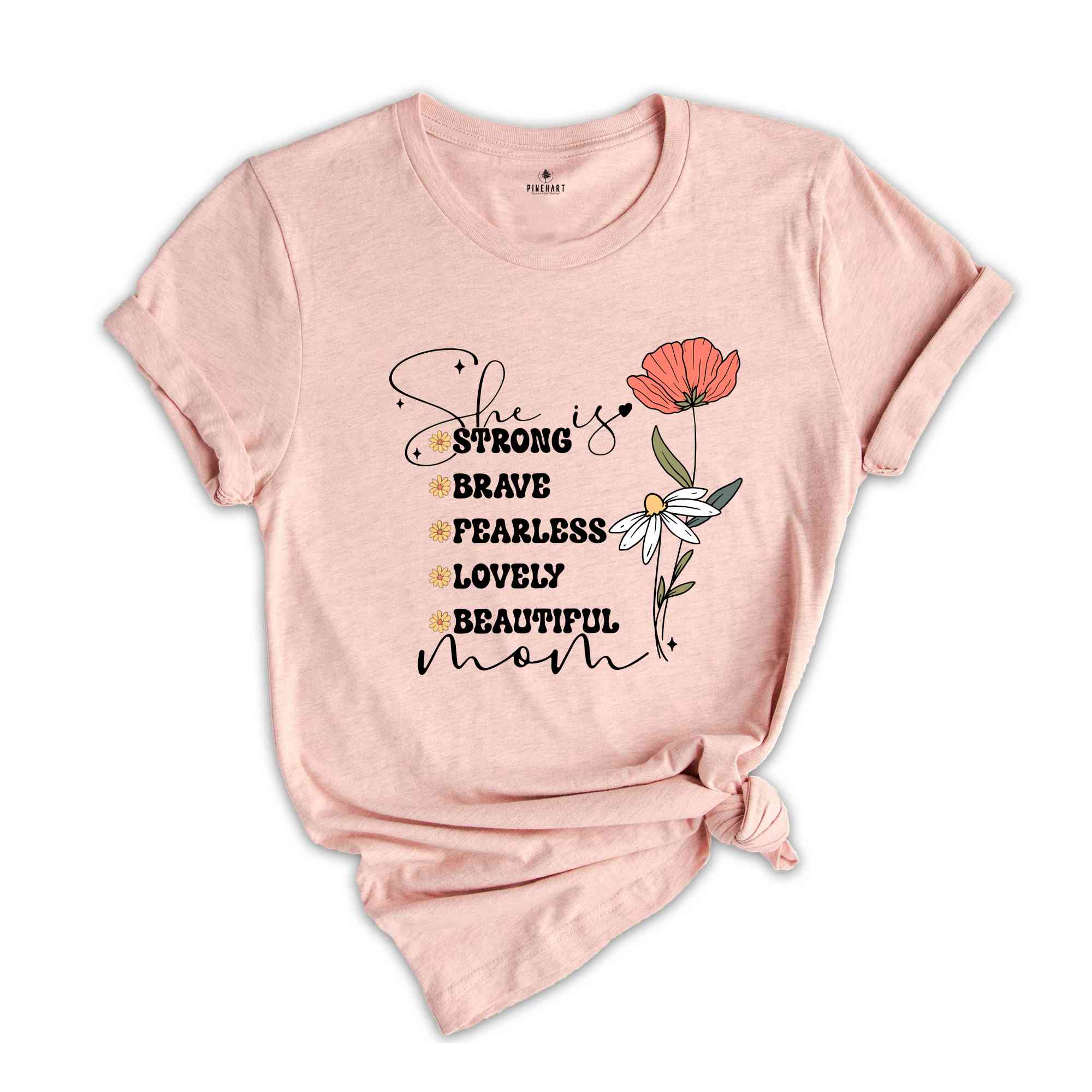 She is Mom Shirt, She is Strong T-Shirt, Bible Verse Shirt, Gift For Mom, Christian Mom Shirt, Mother Days Shirt